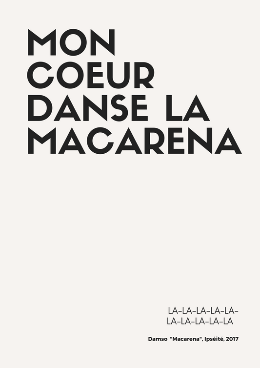 Affiche Édition Limitée 'Mon coeur dans la Macarena' - Inspirée par Damso
