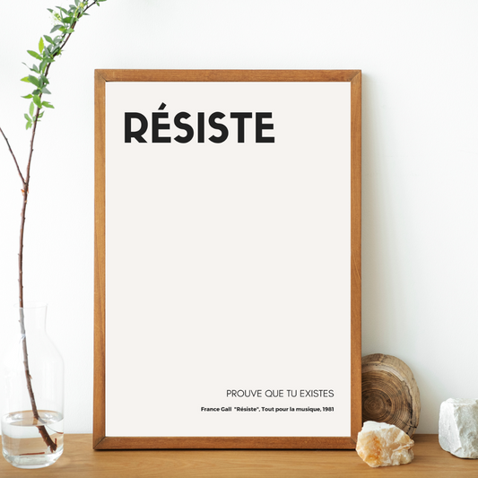 Affiche "Résiste", inspirée par France Gall
